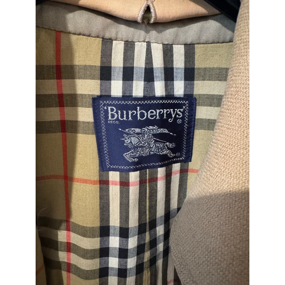 Vintage Burberrys Trench Coat Nova Check Detachable Wool Collar 80s 90s - Read - Picture 2 of 8